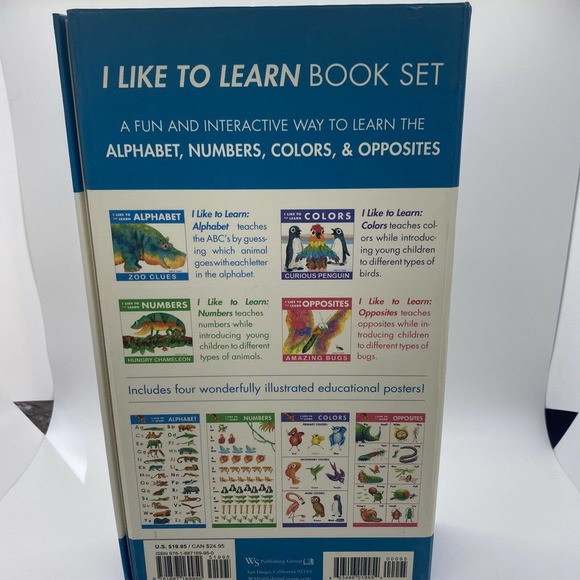 I Like to Learn Alphabet Numbers Colors And Opposites 4 in 1 Learning Book - Picture 3 of 12